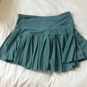 Goldhinge pleat mini skirt